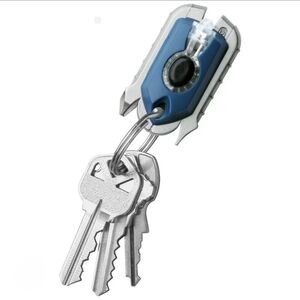 Blue and Silver Keychain with Heart Swiss Tech Mini Multi-Tool...